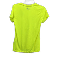 Under Armour Tech V Neck Neon Yellow Training Shirt Ladies Size Small NEW