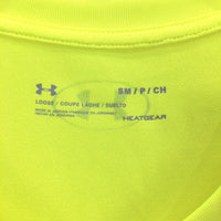 Under Armour Tech V Neck Neon Yellow Training Shirt Ladies Size Small NEW