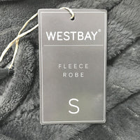 Westbay Fluffy Grey Coral Fleece Mid-Length Robe Mens Size Small NEW