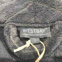 Westbay Fluffy Grey Coral Fleece Mid-Length Robe Mens Size Small NEW