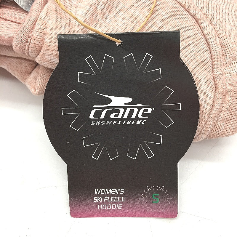 Crane Light Pink Ski Fleece Hoodie Ladies Size Small NEW