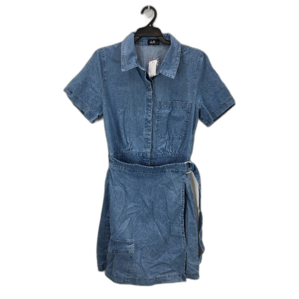 Dotti Blue Lightweight Denim Button Up Dress Ladies Size 10 NEW