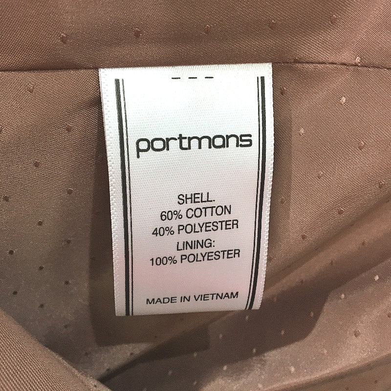 Portmans Cappuccino Trench Dbl Breasted Overcoat Ladies Size 10 NEW