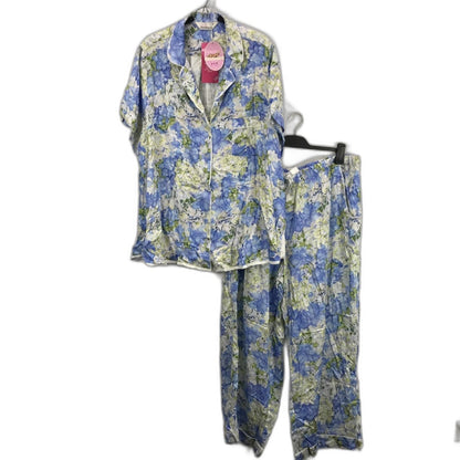 Peter Alexander Floral Satin Ladies Short Sleeve Pajamas Size 3+ NEW