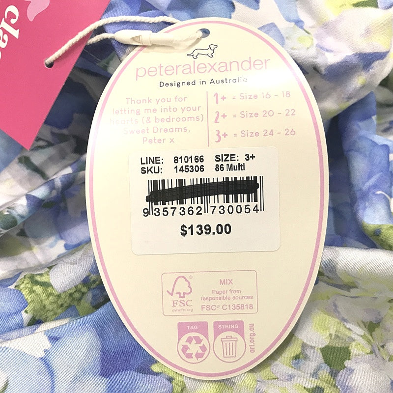 Peter Alexander Floral Satin Ladies Short Sleeve Pajamas Size 3+ NEW