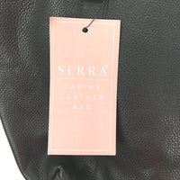 Serra Black Leather Handbag Multi Pocket Classy Dress Bag NEW