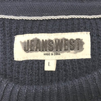 Jeanswest Mens Knit Blue Striped Long Sleeve Jumper Size L NEW