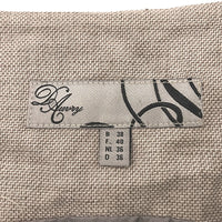 D'Auvry Khaki & Black Linen Cotton Blend Straight Line Dress Ladies Size 38 (S)