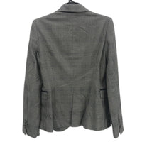 Zara Basic Single Breasted Checkered Grey Blazer Jacket Ladies Size Small