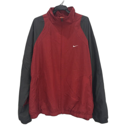 Nike Y2K Style Red/Black Windbreaker Running Track Jacket Ladies Size 2XL