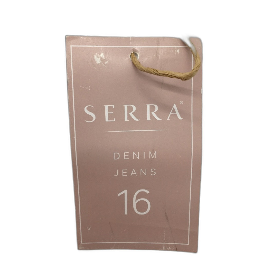 Serra Womens White Cotton Slim Fit Denim Pants Size 16 NEW