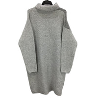 Primark Loose Turtleneck Grey Knit Sweater Dress Ladies Size Medium NEW