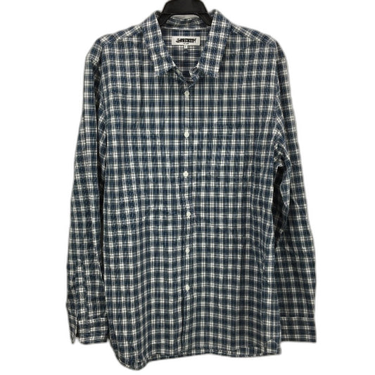 Jeanswest Blue Checkered 100% Cotton Long Sleeve Casual Shirt Mens Size L NEW