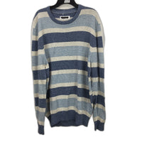 Jeanswest Blue White Striped Cotton Knit Crewneck Sweater Mens Size Medium NEW