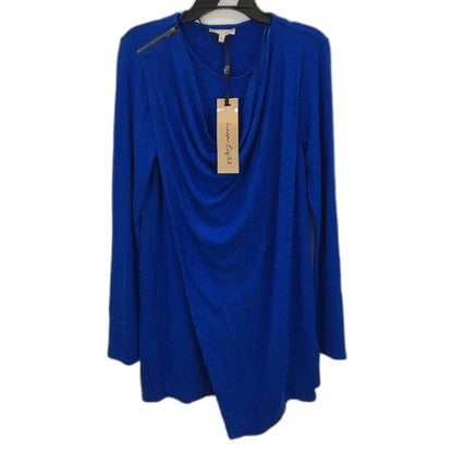 Phase Eight Zahra Zip Accent Sapphire Blue Longsleeve Top Ladies Size UK 8 NEW