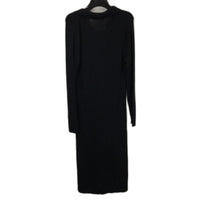 Tu Collared Longsleeve Knit Button Up Black Maxi Dress Ladies Size AU 12 NEW