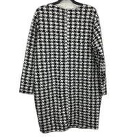 Wallis Longsleeve Black & White Gingham Midi Shirt Dress Ladies Size UK 16 NEW