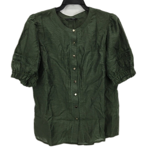 Portmans Lola Puffy Shortsleeve Forest Green Top Ladies Size AU 10 NEW