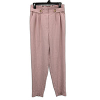 New World Light Pink Frilled Stretch Waist Loose Fit Pants Ladies Size AU 10 NEW