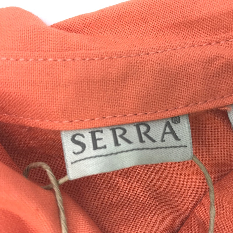 Serra Light And Cool Linen Blend Coral Cuff Sleeve Shirt Ladies Size 8 NEW