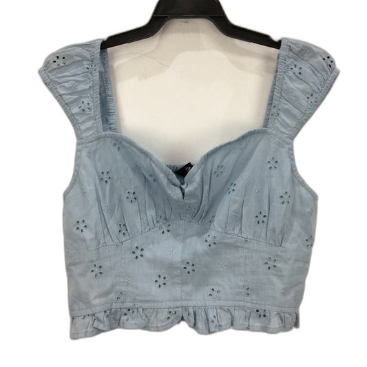 Jay Jays Alison Dreamy Blue Strappy Frilled Cropped Top Ladies Size Medium NEW