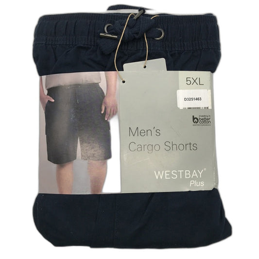 Westbay Plus Navy Blue Cargo Shorts Drawstring Mens Size 5XL NEW