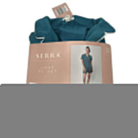 Serra Teal Luxe Pyjama Top & Shorts Set Soft Front Pouch Ladies Size 12 NEW
