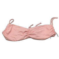 Subtitled Baby Pink Ruched Front Tie Back Swim Bather 'Gather' Top Ladies Sz XL