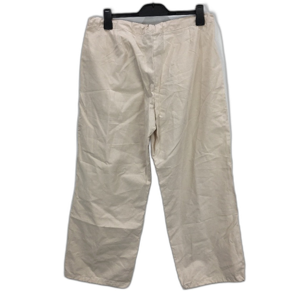 Alice in The Eve Nikita Clean Cream White Parachute Pants Ladies Size Large NEW