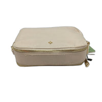 Peta And Jain Cream Beige Golden Zipper Small Crossbody Bag Multi-Pocket NEW