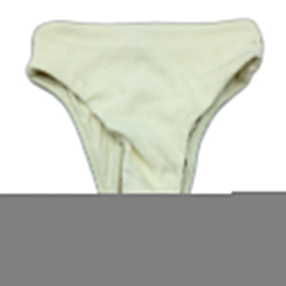 Subtitled Rib High Waist Almond White Brief Swim Bottoms Ladies Size XL NEW