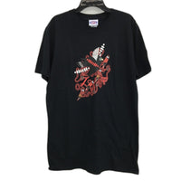 Essondon Bombers AFL Indiginous Print 100% Cotton Black T-Shirt Mens Size M NEW