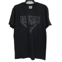Essondon Bombers AFL 100% Cotton Black Print Logo T-Shirt Mens Size M NEW