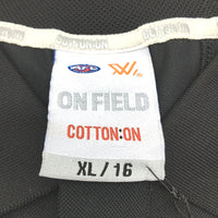 Cotton On AFL Collingwood Magpies Black Media Polo Top Ladies Size 16 NEW