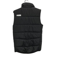 PUMA Classicm Logo Black Zip Up Sleeveless Puffer Vest Unisex Mens Size XS