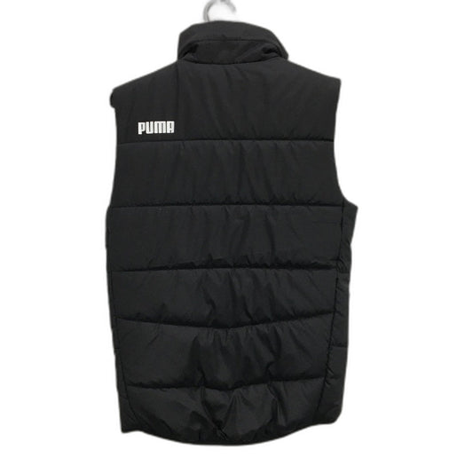 PUMA Classicm Logo Black Zip Up Sleeveless Puffer Vest Unisex Mens Size XS