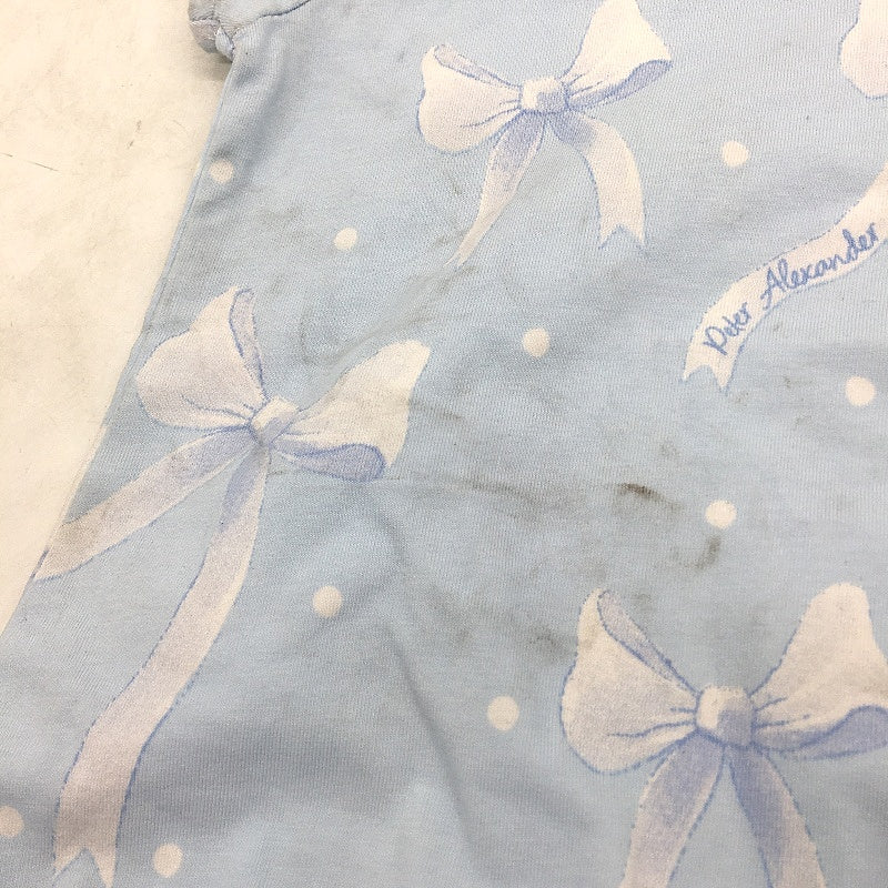 Peter Alexander Pretty Bow Baby Blue Cotton Romper Size Newborn NEW