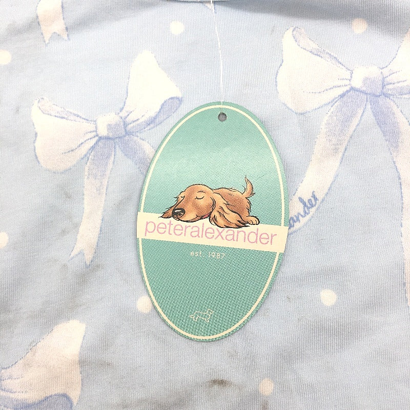 Peter Alexander Pretty Bow Baby Blue Cotton Romper Size Newborn NEW