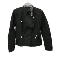 ONLY Lava Faux Leather Short Biker Jacket Asymmetrical Zip Womens Size 42/14 NEW