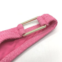 Subtitled Hot Pink Weave Pattern Gold Metal Side Bikini Bottom Ladies Size S NEW