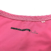 Subtitled Hot Pink Weave Pattern Gold Metal Side Bikini Bottom Ladies Size S NEW