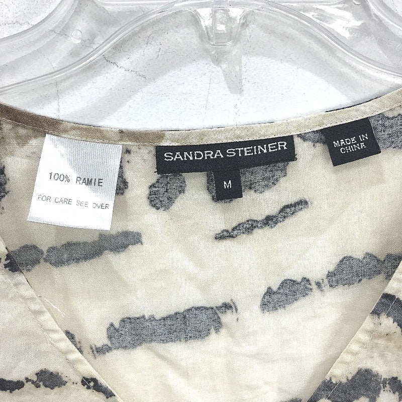Sandra Steiner Abstract Earth Tone Sleeveless Midi Dress Ladies Size Medium