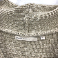 Nicole Woman Knitted Latte Brown Single Button Short Cardigan Ladies Size Large