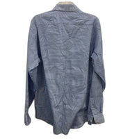 Abelard 100% Cotton Blue Check Long Sleeve Classic Fit Shirt Mens Size 42