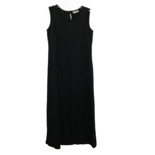 Suzanne Grae Black Viscose Blend Sleeveless Midi Dress Ladies Size 10