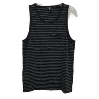 Volcom Black Stripe Cotton Blend Sleeveless Tank Top Mens Size Medium