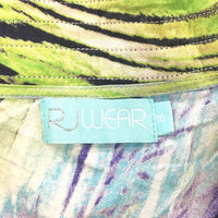 RJWear Rainbow Abstract Animal Pattern Sleeveless Blouse Ladies Size 10