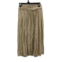 Buddha Wear Tan Animal Print 100% Tencel Skirt With Pockets Ladies Size XS
