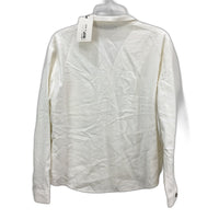 Mix & Max White Helena Wide Style Collard Button Up Shirt Ladies Size Small NEW