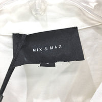 Mix & Max White Helena Wide Style Collard Button Up Shirt Ladies Size Small NEW